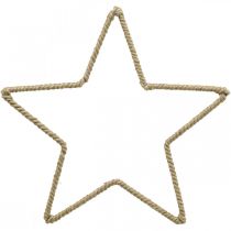 Adventsdekoration, juldekorationsstjärna, dekorationsstjärna jute B31cm 4 st