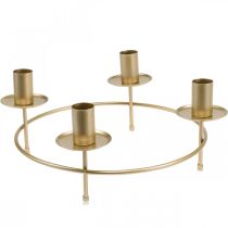 Artikel Ljusring stång ljus ljusstake guld Ø28cm H11cm 2st