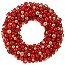 Artikel Adventskrans rödguld bollkrans jul Ø33cm