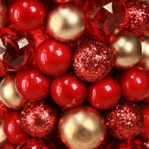 Artikel Adventskrans rödguld bollkrans jul Ø33cm