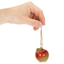 Artikel Höstdekoration äpple keramik för upphängning 5 cm 4 st