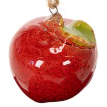 Artikel Höstdekoration äpple keramik för upphängning 5 cm 4 st