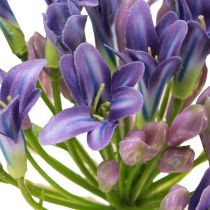 Artikel Agapanthus afrikansk lilja Konstgjorda blommor Lila L75cm 2st