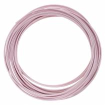 Aluminiumtråd Ø2mm pastellrosa 100g 12m