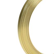 Artikel Plattråd i aluminium guld 5 mm x 1 mm 2,5 m