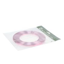 Artikel Aluminium platt tråd, rosa, 5 mm, 10 m, blomsterarrangemang, hobbytråd