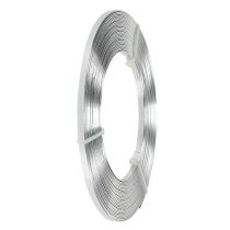 Aluminium Platt Tråd Silver 5mm x1mm 10m