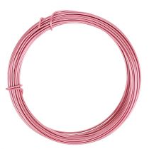 Aluminiumtråd rosa Ø2mm 12m