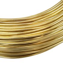 Artikel Guldfärgad aluminiumtråd 2mm 500g 60m för pyssel och dekoration