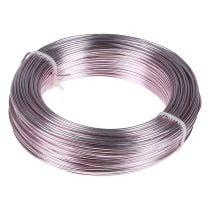 Aluminiumtråd Ø2mm rosa dekortråd rund 480g
