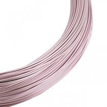 Aluminiumtråd Ø1mm rosa dekorativ tråd rund 120g