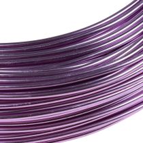 Artikel Lila aluminiumtråd, 2 mm, för smycken och dekoration, lavendelfärgad hobbytråd, 500 g - 60 m