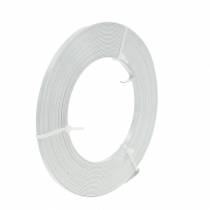 Platt aluminiumtråd 5mm 10m Vit pärltråd