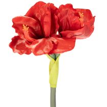 Artikel Konstgjord amaryllisblomma, röd, lång stjälk, för vas och arrangemang, 77 cm