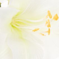 Artikel Konstgjord amaryllisblomma, vit, med stjälk, advent och jul, 50 cm