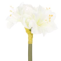 Artikel Konstgjord amaryllisblomma, vit, med stjälk, advent och jul, 50 cm
