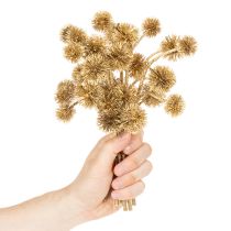 Artikel Konstgjord bärnstensfruktgren, gulddekoration, 26 cm bunt med 6