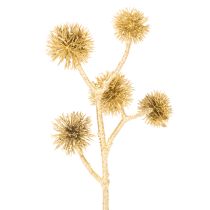 Artikel Konstgjord bärnstensfruktgren, gulddekoration, 26 cm bunt med 6
