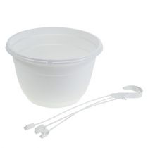 Artikel Blommig hängkorg 25cm vit
