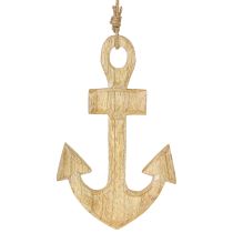 Artikel Ankardekoration Hängare Maritim Trä Jute Natur 15x25cm 2st