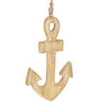 Artikel Ankardekoration Hängare Maritim Trä Jute Natur 15x25cm 2st