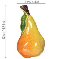Artikel Konstgjord fruktset Äpple Päron Dekorativt Höst 12cm 3st