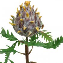 Dekorativ kronärtskocka lila konstgjord växt höstdekoration Ø7,5cm H42cm