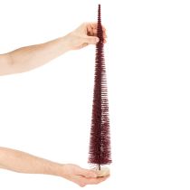 Artikel Dekorativ julgran, smal julgransfigur på träbas, 60 cm