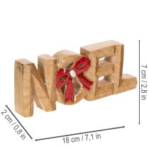 Artikel Julklappstext med rosett, juldekoration, 18 cm