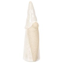 Artikel Dekorativ gnomfigur, ljus keramik, skandinavisk stil, 18 cm, 3 stycken