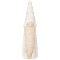 Artikel Dekorativ gnomfigur, ljus keramik, skandinavisk stil, 18 cm, 3 stycken