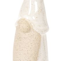 Artikel Dekorativ gnomfigur, ljus keramik, skandinavisk stil, 18 cm, 3 stycken