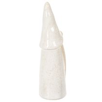 Artikel Dekorativ gnomfigur, ljus keramik, skandinavisk stil, 18 cm, 3 stycken