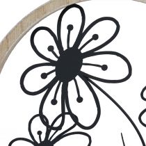 Artikel Metall blommor bordsdekoration trä metall vårdekoration H19cm