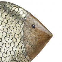 Artikel Trämetall dekorativ fisk maritim mässing 33x11,5x37cm