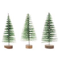 Artikel Konstgjorda minijulgranar som bordsdekorationer till jul, snötäckta, 6 cm, 12 stycken