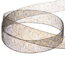 Artikel Dekorativt band, transparent organzaband för bordsdekoration, 15 mm brett, 20 m långt