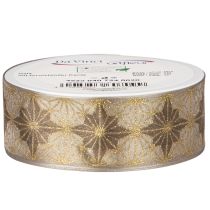 Artikel Dekorativt band med stjärnor, presentband med formstabil kant, 40 mm brett, 20 m långt