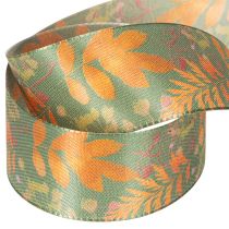 Artikel Dekorativt band med lövmotiv, höstdekoration, 40 mm x 15 m