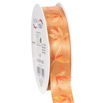Artikel Presentband höst med löv för kreativ förpackning 25mm 18m