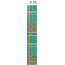 Artikel Rutigt presentband för julklappar, 15mm x 20m