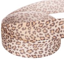 Artikel Presentband med djurmönster leopard, 25 mm brett, 18 m långt