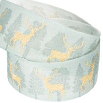 Artikel Presentband med renar och julgranar, 40 mm x 18 m