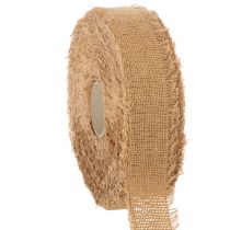 Artikel Dekorativt bomullsband, rustik stil, med fransar, 40 mm, 30 m