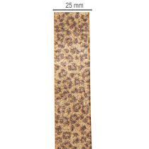 Artikel Leopardmönstrat presentband för kreativ dekoration och blomsterdekoration, 25 mm x 20 m
