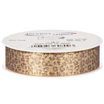Artikel Leopardmönstrat presentband för kreativ dekoration och blomsterdekoration, 25 mm x 20 m