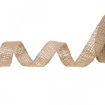 Dekorband jute rosa, natur 25mm jute band lanthus dekoration 10m