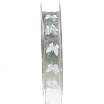 Organza band fjärilgrå 15mm 20m