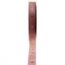 Artikel Sammetsband Glad Påsk dekorationsband rosa 15mm 5m