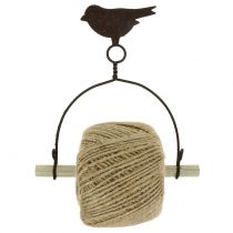 Artikel Bandhållare fågel för upphängning med jute H19cm